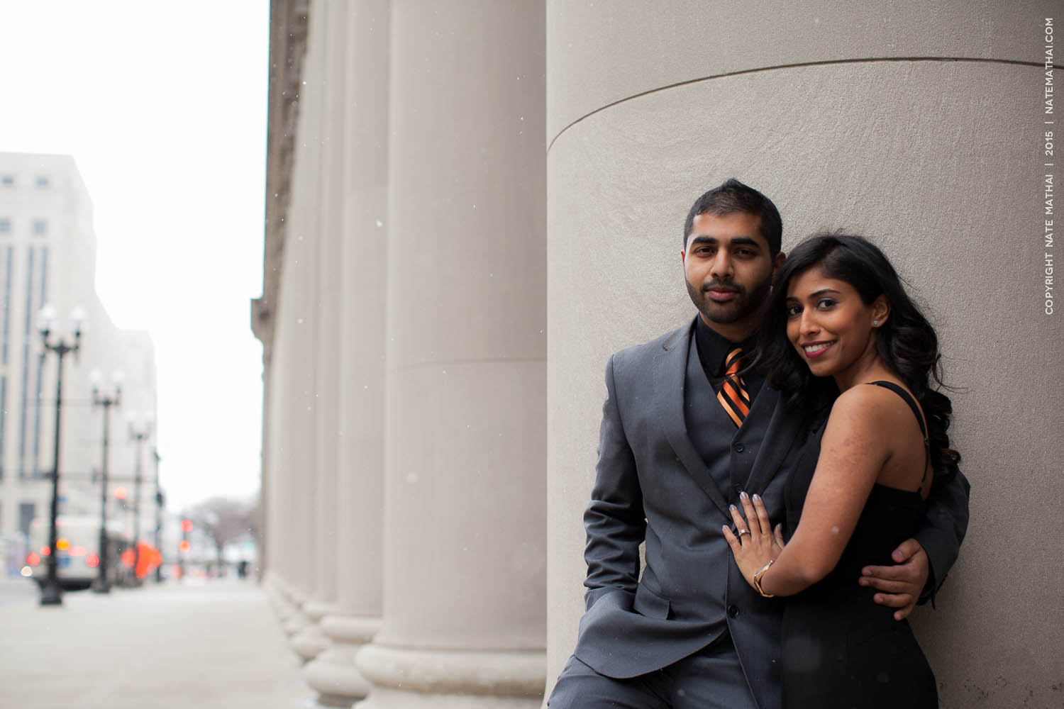 top image for Stephina and John’s Chicago Portraits Teasers by chicago wedding photographer nate mathai